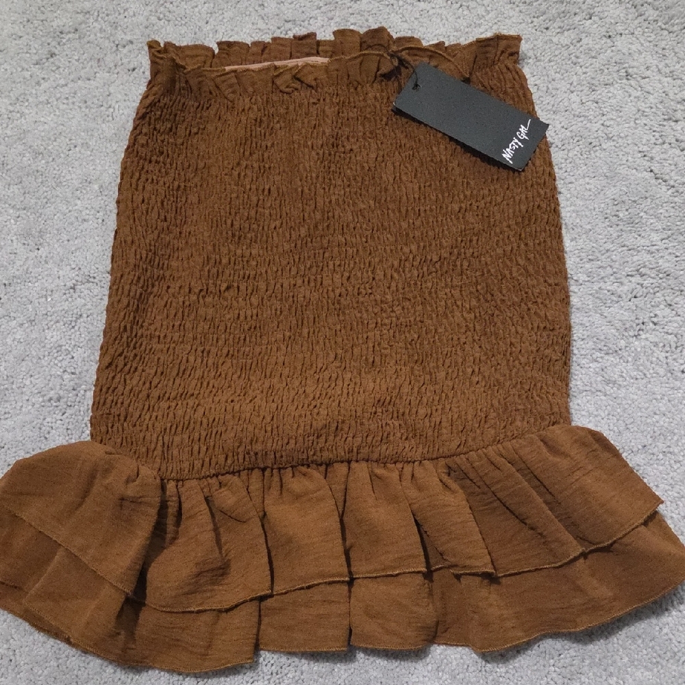 🌻4 For $20🌻Nasty Gal Brown Textured Pencil Skirt